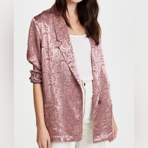 Free People Silky Jacquard Blazer Size Small